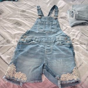 Jean overall shorts